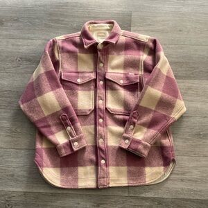 Mother Bonfire Purple Plaid Coat